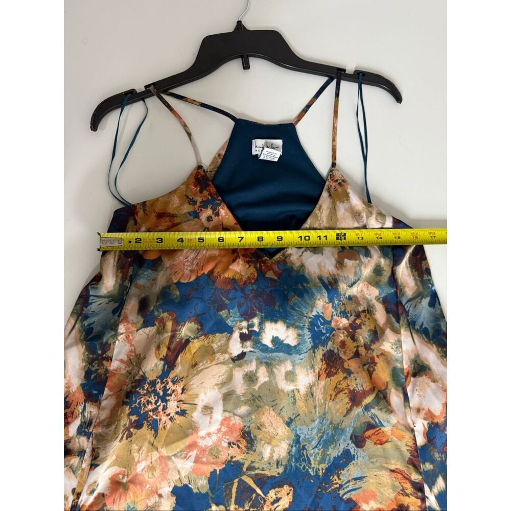 Nicole Miller New York Floral Maxi Dress Size S Sleeveless Strappy Boho - Picture 12 of 16